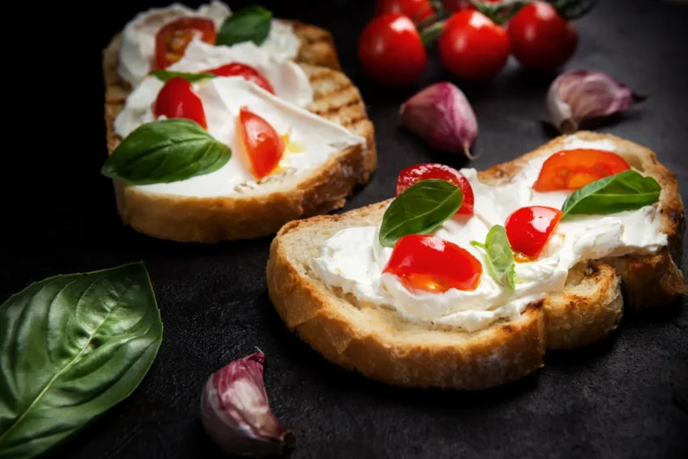 Easy Bruschetta Recipe with Fresh Tomatoes, Basil, Garlic, and Toasted Baguette