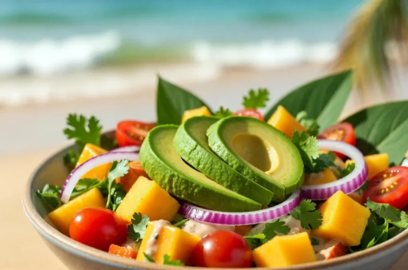 Fresh Avocado Mango Salad with Lime Dressing – Ready in 10 Minutes