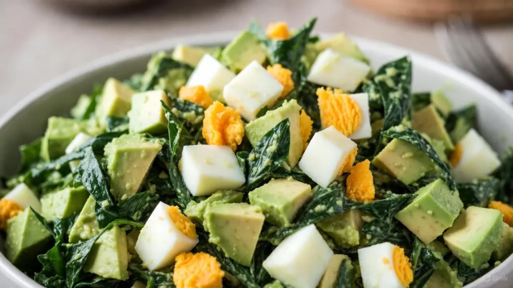Creamy Avocado Spinach Egg Salad