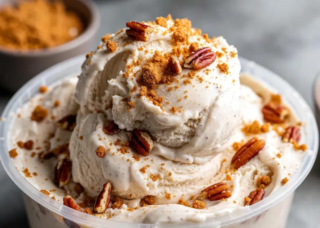 Eggnog Ice Cream - Holiday Dessert - No-Churn Ice Cream - Christmas Recipe - Frozen Treat