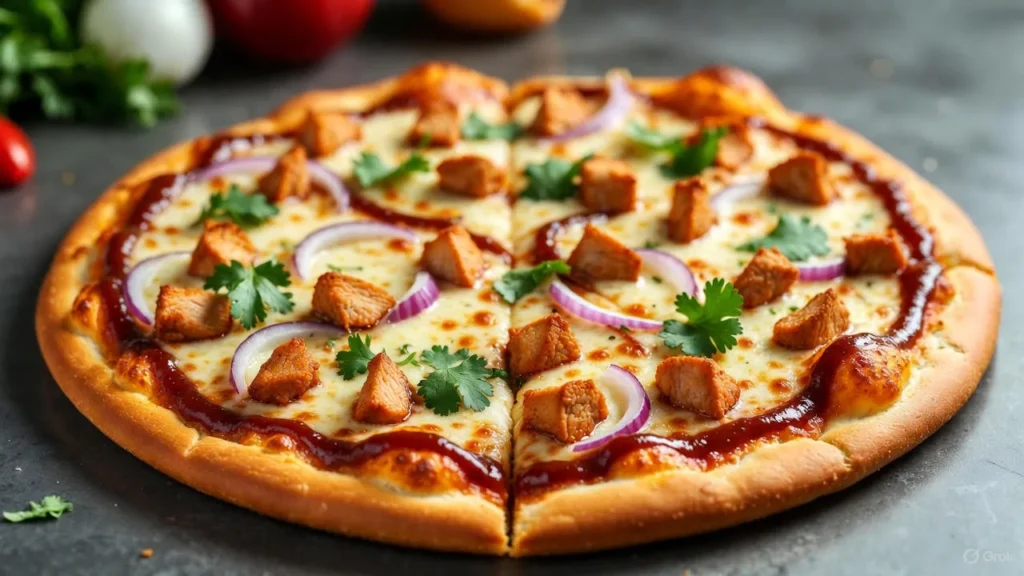 Homemade BBQ Chicken Pizza
