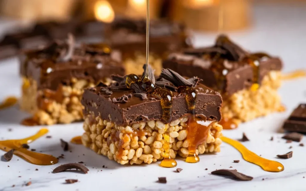Millionaires Rice Krispie Treats - Caramel Chocolate Bars - Rice Krispie Recipes