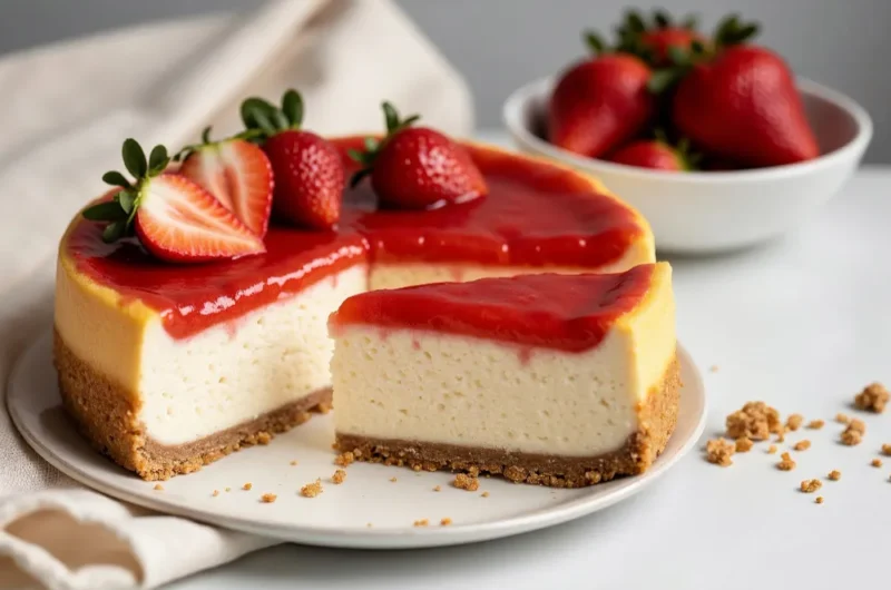 Classic Creamy Strawberry Cheesecake Recipe