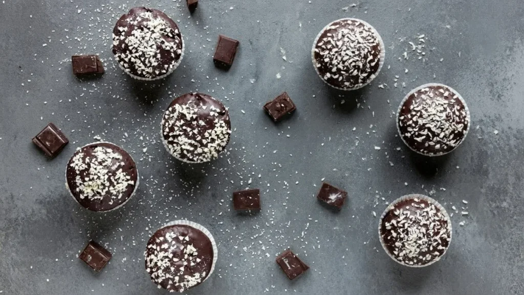Chocolate Donut Holes – Baked with Toasted Coconut Coating Chocolate Donut Holes - Nextdelicious